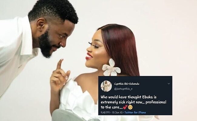 Cynthia commends 'extremely sick' husband, Ebuka, after BBTitan opening