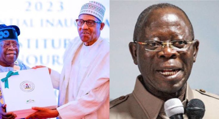 BUHARI HANDING OVER TO TINUBU AND OSHIOMHOLE