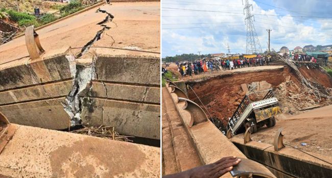 Bridge Collapses On Enugu-Port Harcourt Expressway