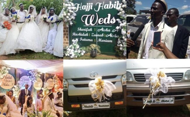 PHOTOS: Ugandan businessman marries seven wives in one day