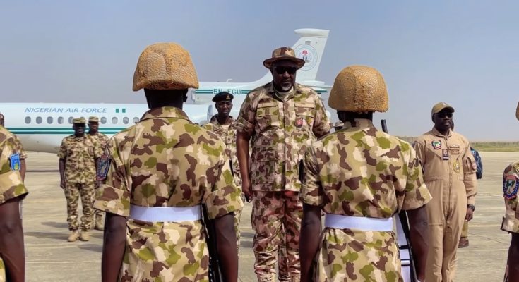 Defence ministers, CDS, service chiefs on operational visit to Maiduguri