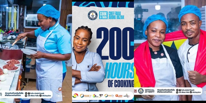 Ghanaian Chef Faila Completes 227 Hours Cook-A-Thon