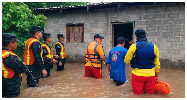 Heavy rains in central America