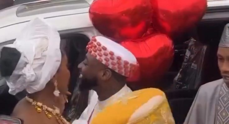 Davido surprises newly-wedded wife Chioma with a brand new SUV on wedding day