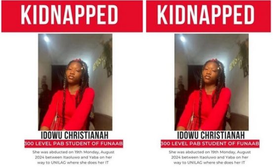 Kidnappers Abduct Ogun Varsity's Female Student In Lagos, Demand N3m Ransom