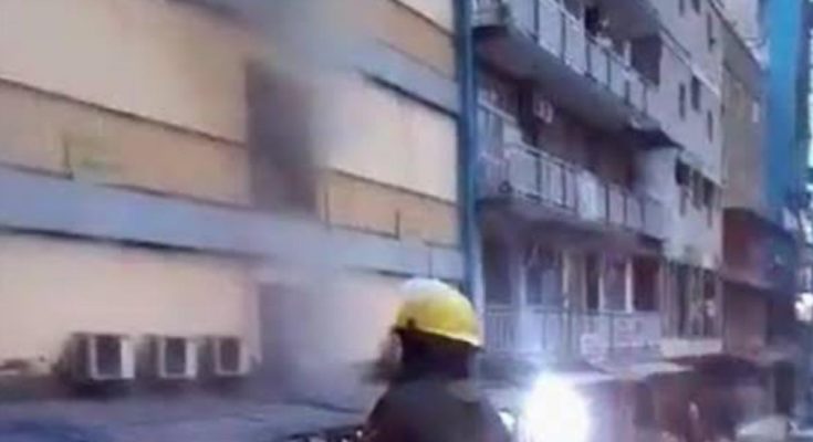 Valuables Destroyed As Fire Razes Seven-Storey Building In Lagos (Video)