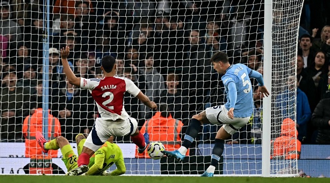 Jone Stones' Stoppage-Time Equalizer Secures Man City Draw Against 10-Man Arsenal