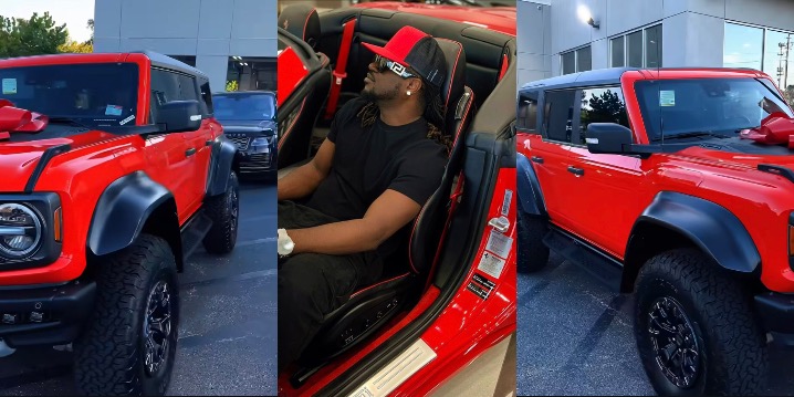 Rudeboy Gifts Himself Luxurious Red Car