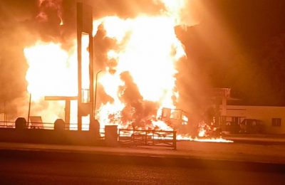 JUST IN: Two petrol tankers explode at filling station in Adamawa