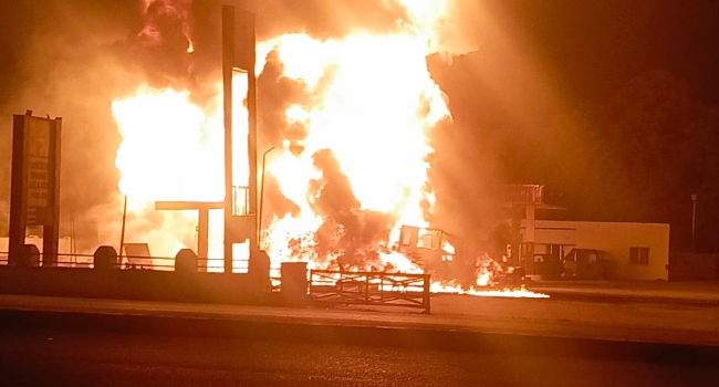 JUST IN: Two petrol tankers explode at filling station in Adamawa