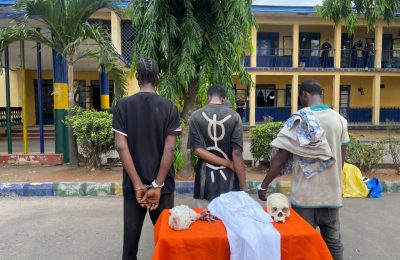 Police nab three suspects with human skull in Imo