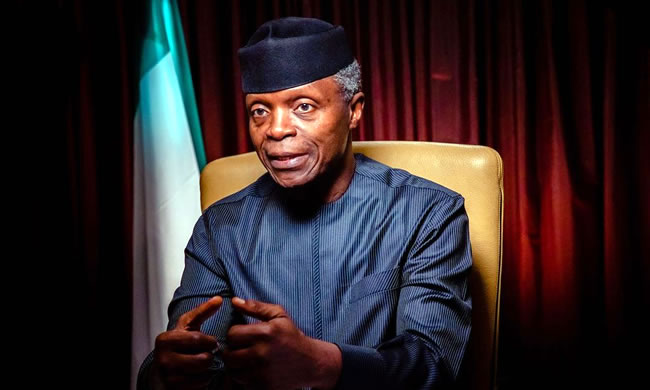 Osinbajo expresses support , Every hardworking deputy always run into trouble with power brokers ― Osinbajo, Relief to states as NEC set to review bailout repayment modalities, Osinbajo wants African nations' debt swapped for climate action, social justice my virtues , Nigeria needs $410bn to implement energy transition, Stay ahead of terrorists, Osinbajo commissions Pandagric