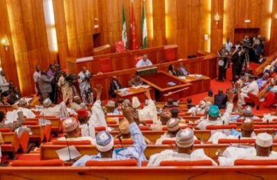 Senate suspends Ministry of Defence budget over Minister's refusal to honour summon, Senate set for showdown with NDE over public works programme, Senate passes Appropriation Bill , late submission of budget by FCT, Industrial Development Authority, Senate wants FG to reclaim, protect shorelines in Bayelsa communities, Senate moves to increase Justices, Senate urges NEMA, Senate bill CBN reading,utilisation of service wide votes, Senate meets Service Chiefs , Senators call for Buhari, Senate committee advocates , Business facilitation bill passes second reading at senate, Senate passes electricity bill, Ndume Senate PDP lawmaker,Senate police pension board, Senate Minority Leader Whip,Senate seeks prosecution of officials behind trafficking of minors, Senate passes bill, Hajj funds in CBN, Suspension of 2023 election not in tune with reality , Senate approves budget for Customs, Senate seeks end, Senate approves establishment, Senate passes bill to establish University of Medical Sciences in six geo-political zones, establishment of health education, reposition secondary education, council on economic diversification, Appeal Court judgment deleting, passage of proceeds of crime bill , APC senate caucus declares, Senate rejects Buhari's request , eligible prison inmates to vote, Senate over PPPRC Bill, Bills to establish Federal Universities , Bill to amend 2022, women groups accuse NASS, Stakeholders fault proposed bills on federal unity schoolsInsecurity: Declare all known leaders of terrorists wanted, Senate tells FG, Senate passes bills to establish orthopaedic hospitals in Kwara, Osun, Senate passes Bill to establish Council for Tea and Coffee Development, Airfare hike: Senate demands urgent rehabilitation of federal roads, Senate probes N400bn abandoned PHC projects initiated by Obasanjo, Senate begins move to amend 35-year old BEDA Act, Senate summons NDDC officials, Senate confirms Buhari’s nominees, Senate confirms Omotayo, PDP replaces Bwaucha, Senate commences legislative action , enabling Federal College of Education to award degrees, Senate urges FG, Bill to regulate annual rent payment scales second reading at Senate, Senate tackles NCDMB, AON writes Senate over threats to air safety, Senate passes bill to amend Federal Airports Authority Act, bill to amend federal colleges, House surrenders to Senate, Senate moves to regulate rents in FCT, Senate receives Buhari’s request to confirm NCC, FJSC nominees, NDLEA spent N200m on 'security votes', defunct PHCN hidden in Banks, Alleged non-remittance of $679.4 million: Senate to probe BPESenate to investigate NPA, Senate passes N17.12trn, Senate reverses self, fails to override Buhari, Senate approves Buhari’s borrowing request, NPC commissioner nominees , Senate amends rules, National Sports Commission, Senate condemns Nigeria's inclusion, cause of deplorable Army barracks, Senate rejects illegal allowance , Resuscitate NNS Aradu, Two million metric tons, alleged lopsided Army recruitment, College of Agriculture in Abua/Odial Rivers, Senate decries investment,2022 budget of judiciary, There is no provision for N5,000 transportation allowance in 2022 budget, Senate upgrades salary scale , Secret Employment ongoing in Civil Service, corps members' feeding allowance,illegally stuck in environment budget, Senate committee on appropriation , Real Estate Regulatory Council, SEC disagree on revenue spending, Senate tasks military on insurgency, banditry, administer Nigeria’s territorial sea, establishment of six more law schools, Senate mourns victims of Lagos, Alleged Misappropriation: Senate adjourns sitting on trade ministry 2022 budget, Senate decries envelope budgeting, Buhari's $700m loan request , Senate on war path, transfer of forfeited assets, Water ministry seeks approval, Senate berates FG over increasing yearly salaries, wages, despite embargo on recruitments since 2018, revenue generation, Senate gives sub-committees, Senate probes alleged secret, NUPENG strike, force Marwa, Mungono to appear before us, Senate passes bill to manage sickle cell disease in Nigeria, Senate approves establishment of Nationwide Emergency Communications Service, Senate indicts budget office, ministry of information, others, SEC going bankrupt, Senate raises the alarm, Alleged evasion of withholding tax, Committee dashes hope of agitators, Senate asks BPE to refund , Senate expresses concern , Senate committee expresses concern, Group seeks Visa ban , electronic transmission of results, Senate passes bill , Expert tasks Senate, Senate condemns maltreatment, Senate condemns maltreatment of Nigerians, Senate passes firearms amendment, Senate condemns fatal shootings, Northern lawmakers express worry, Bill for Copyright Act 2021, Senate committee meeting, Federal poly Offa to degree-awarding institution,Senate asks FG to shelve NIN as condition for UTME, HRC: Senate kicks against lopsidedness, Senate summons Finance Minister, Army ChiefSenate gives ultimatum to NSA, Senate passes bill, Human Rights Commission Bill, Senate mandates IGP, Senate moves to empower AMCON, respect federal character principle, N2 trillion revenue trapped in federal agencies