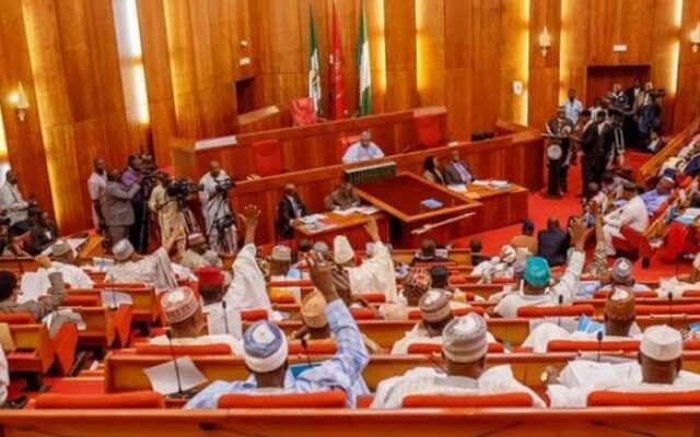 Senate suspends Ministry of Defence budget over Minister's refusal to honour summon, Senate set for showdown with NDE over public works programme, Senate passes Appropriation Bill , late submission of budget by FCT, Industrial Development Authority, Senate wants FG to reclaim, protect shorelines in Bayelsa communities, Senate moves to increase Justices, Senate urges NEMA, Senate bill CBN reading,utilisation of service wide votes, Senate meets Service Chiefs , Senators call for Buhari, Senate committee advocates , Business facilitation bill passes second reading at senate, Senate passes electricity bill, Ndume Senate PDP lawmaker,Senate police pension board, Senate Minority Leader Whip,Senate seeks prosecution of officials behind trafficking of minors, Senate passes bill, Hajj funds in CBN, Suspension of 2023 election not in tune with reality , Senate approves budget for Customs, Senate seeks end, Senate approves establishment, Senate passes bill to establish University of Medical Sciences in six geo-political zones, establishment of health education, reposition secondary education, council on economic diversification, Appeal Court judgment deleting, passage of proceeds of crime bill , APC senate caucus declares, Senate rejects Buhari's request , eligible prison inmates to vote, Senate over PPPRC Bill, Bills to establish Federal Universities , Bill to amend 2022, women groups accuse NASS, Stakeholders fault proposed bills on federal unity schoolsInsecurity: Declare all known leaders of terrorists wanted, Senate tells FG, Senate passes bills to establish orthopaedic hospitals in Kwara, Osun, Senate passes Bill to establish Council for Tea and Coffee Development, Airfare hike: Senate demands urgent rehabilitation of federal roads, Senate probes N400bn abandoned PHC projects initiated by Obasanjo, Senate begins move to amend 35-year old BEDA Act, Senate summons NDDC officials, Senate confirms Buhari’s nominees, Senate confirms Omotayo, PDP replaces Bwaucha, Senate commences legislative action , enabling Federal College of Education to award degrees, Senate urges FG, Bill to regulate annual rent payment scales second reading at Senate, Senate tackles NCDMB, AON writes Senate over threats to air safety, Senate passes bill to amend Federal Airports Authority Act, bill to amend federal colleges, House surrenders to Senate, Senate moves to regulate rents in FCT, Senate receives Buhari’s request to confirm NCC, FJSC nominees, NDLEA spent N200m on 'security votes', defunct PHCN hidden in Banks, Alleged non-remittance of $679.4 million: Senate to probe BPESenate to investigate NPA, Senate passes N17.12trn, Senate reverses self, fails to override Buhari, Senate approves Buhari’s borrowing request, NPC commissioner nominees , Senate amends rules, National Sports Commission, Senate condemns Nigeria's inclusion, cause of deplorable Army barracks, Senate rejects illegal allowance , Resuscitate NNS Aradu, Two million metric tons, alleged lopsided Army recruitment, College of Agriculture in Abua/Odial Rivers, Senate decries investment,2022 budget of judiciary, There is no provision for N5,000 transportation allowance in 2022 budget, Senate upgrades salary scale , Secret Employment ongoing in Civil Service, corps members' feeding allowance,illegally stuck in environment budget, Senate committee on appropriation , Real Estate Regulatory Council, SEC disagree on revenue spending, Senate tasks military on insurgency, banditry, administer Nigeria’s territorial sea, establishment of six more law schools, Senate mourns victims of Lagos, Alleged Misappropriation: Senate adjourns sitting on trade ministry 2022 budget, Senate decries envelope budgeting, Buhari's $700m loan request , Senate on war path, transfer of forfeited assets, Water ministry seeks approval, Senate berates FG over increasing yearly salaries, wages, despite embargo on recruitments since 2018, revenue generation, Senate gives sub-committees, Senate probes alleged secret, NUPENG strike, force Marwa, Mungono to appear before us, Senate passes bill to manage sickle cell disease in Nigeria, Senate approves establishment of Nationwide Emergency Communications Service, Senate indicts budget office, ministry of information, others, SEC going bankrupt, Senate raises the alarm, Alleged evasion of withholding tax, Committee dashes hope of agitators, Senate asks BPE to refund , Senate expresses concern , Senate committee expresses concern, Group seeks Visa ban , electronic transmission of results, Senate passes bill , Expert tasks Senate, Senate condemns maltreatment, Senate condemns maltreatment of Nigerians, Senate passes firearms amendment, Senate condemns fatal shootings, Northern lawmakers express worry, Bill for Copyright Act 2021, Senate committee meeting, Federal poly Offa to degree-awarding institution,Senate asks FG to shelve NIN as condition for UTME, HRC: Senate kicks against lopsidedness, Senate summons Finance Minister, Army ChiefSenate gives ultimatum to NSA, Senate passes bill, Human Rights Commission Bill, Senate mandates IGP, Senate moves to empower AMCON, respect federal character principle, N2 trillion revenue trapped in federal agencies