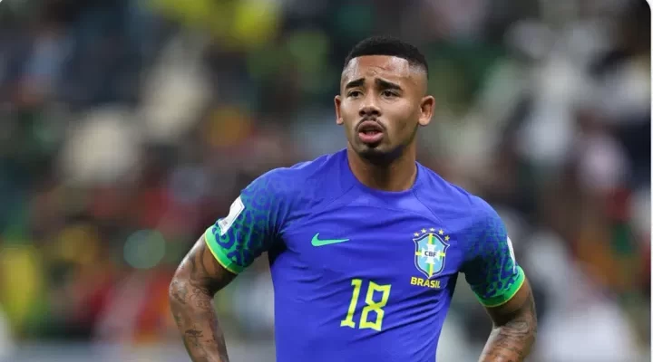 Brazil Striker, Gabriel Jesus To Miss Rest Of World Cup Due To Knee Injury