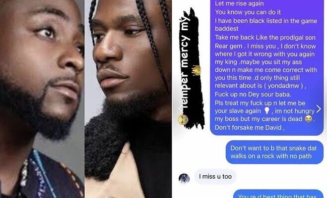 I want to be your slave again, ex-DMW signee, Yonda, begs Davido