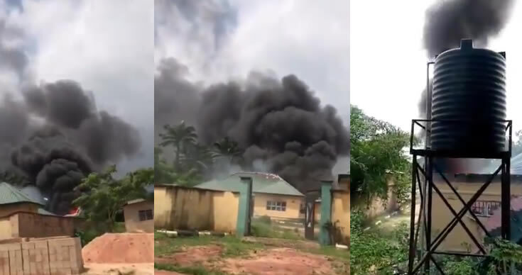 IPOB And ESN Militants Burnt Down Imo INEC Office, Used Explosive Devices