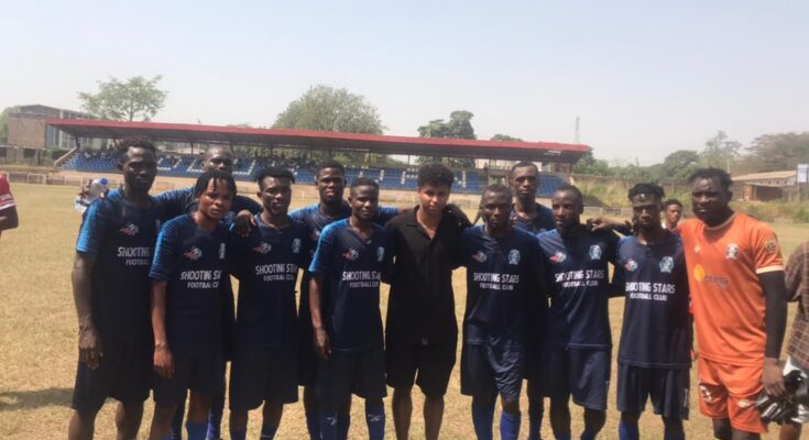 Karim Adeyemi watches foundation team play Shooting Stars