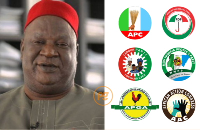 A composite of Anyim Pius Anyim and political parties in Nigeria