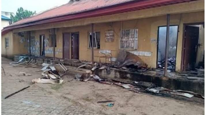 Properties Destroyed As Thugs Attack Another INEC Office in Imo