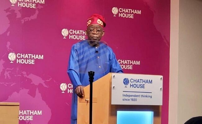 Tinubu at Chatham House, says deregulation remains way to go in oil, gas sector