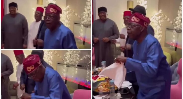 Watch As Tinubu Shows Off His Dancing Skills As He Vibes To Kizz Daniel's 'Buga'