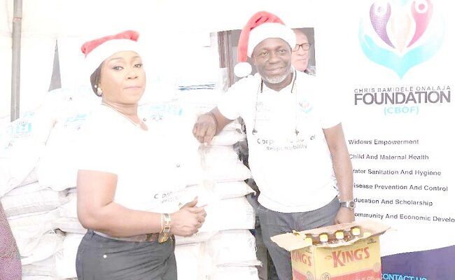 Yuletide: Foundation donates food items to widows in Lagos