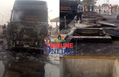 BREAKING: Fire guts filling station in Abuja