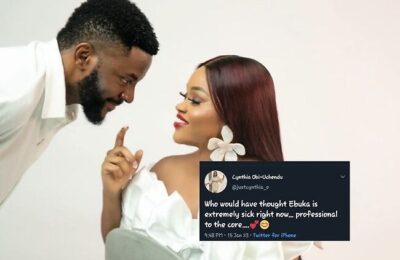 Cynthia commends 'extremely sick' husband, Ebuka, after BBTitan opening