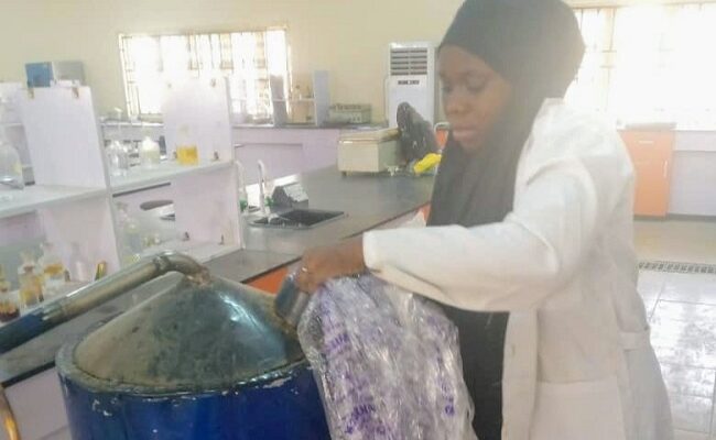 Final-year FUD student converts sachet water waste to kerosene, diesel