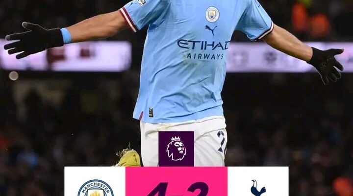 Manchester City Fight Back To Beat Tottenham In A Dramatic EPL Showdown