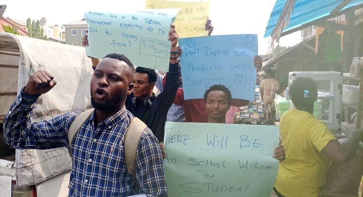 NOUN students in Lagos protest hike in school fees, demand immediate reversal