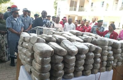 Nigeria Customs hands over suspected illicit package worth N2.65million to NDLEA in Minna