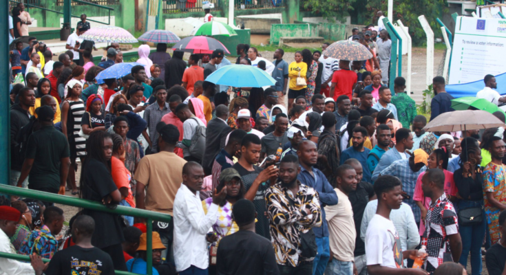 Youths in Abuja queue for PVCs