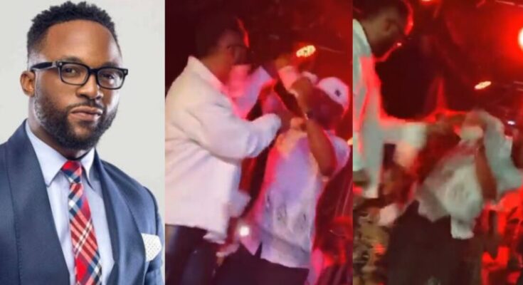 Singer Iyanya Pushes Fan Off Stage For Slapping Him With Money (Video)