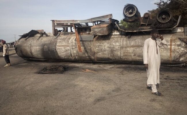 Tanker crushes motorist in Lagos