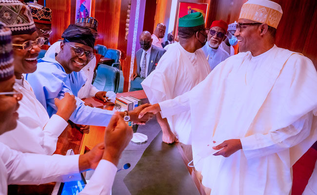 APC governors in closed-door meeting with Buhari