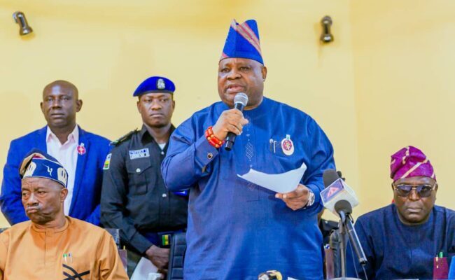 Adeleke holds state security meeting , directs security