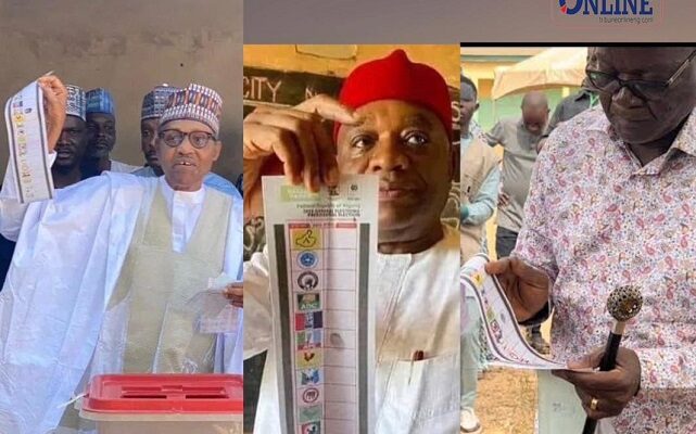Did Buhari, Ortom, Orji Kalu contravene secret ballot rules showing off their vote?