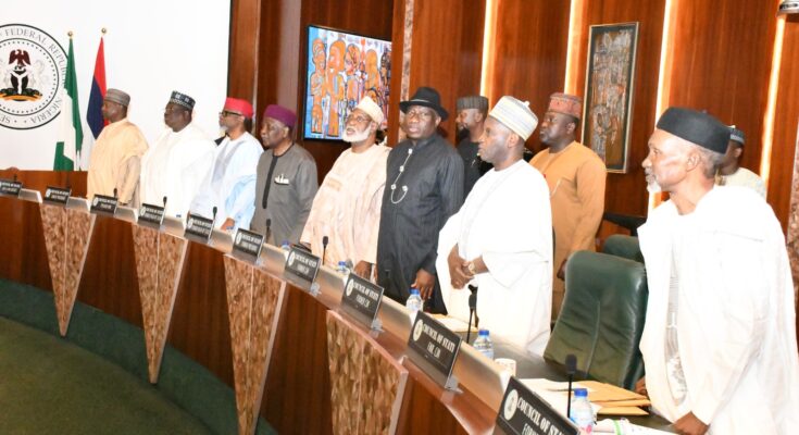 Jonathan, Gowon, Abubakar join Buhari as Council of State meets in Aso Rock