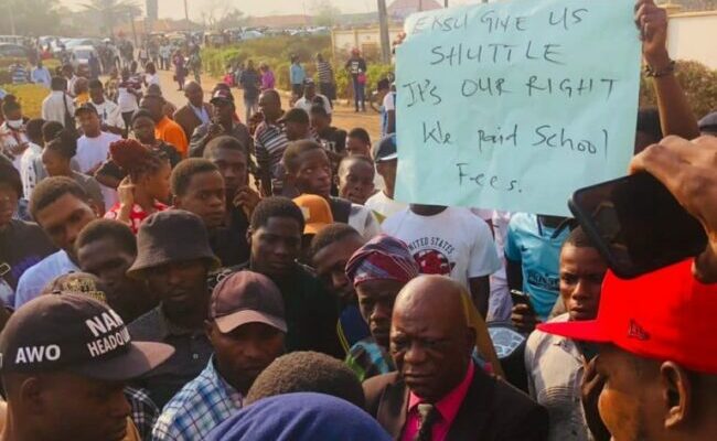 Many stranded as ESKU students protest fare hike