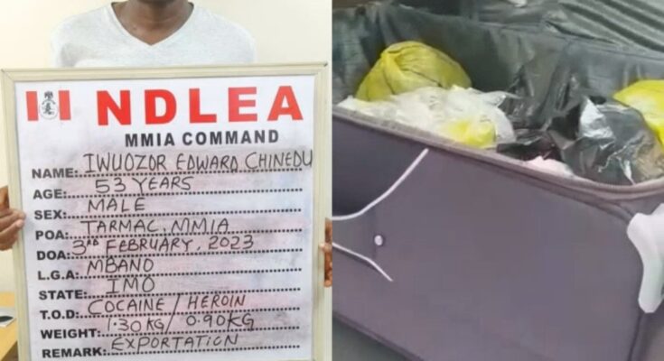 NDLEA Nabs Europe-Bound Nigerian Man With Cocaine, Heroin Concealed In Travelling Bag (Video)