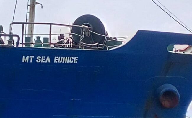 Navy hands over arrested merchant vessel to NIMASA for further investigation