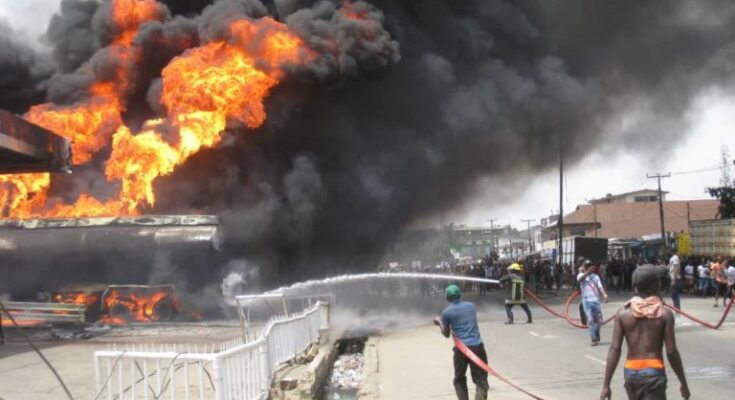 Property Razed As Tanker Bursts Into Flames In Ondo (Video)