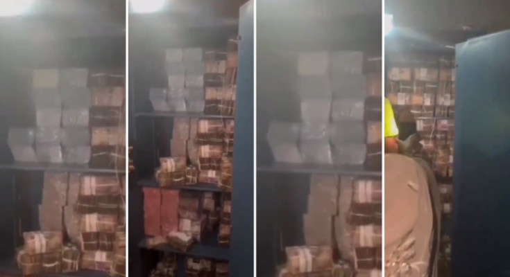 Reactions As Bank Hides New Naira Notes In Vault (Video)