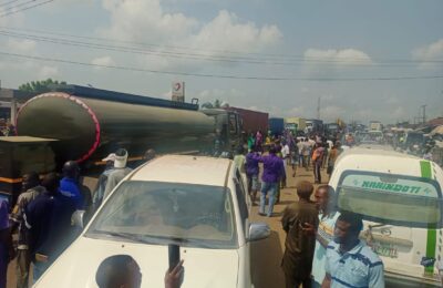 Youths Protest in Ondo, Block Benin-Ore-Lagos Road Over Naira, Fuel Scarcity