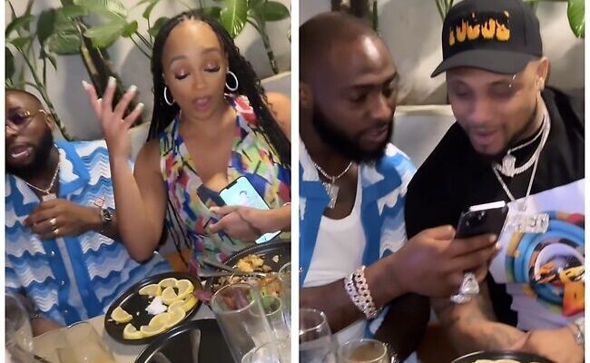 Davido attends cousin's birthday party