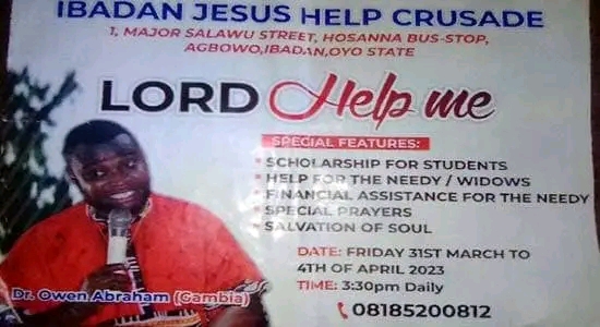 Pastor Disappears With 52 Phones, Money After Crusade In Ibadan