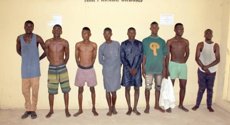 Police Arrest Nine 'Sara-Suka' Thugs For Murder Of 23-Year-Old Man In Bauchi (Photos)