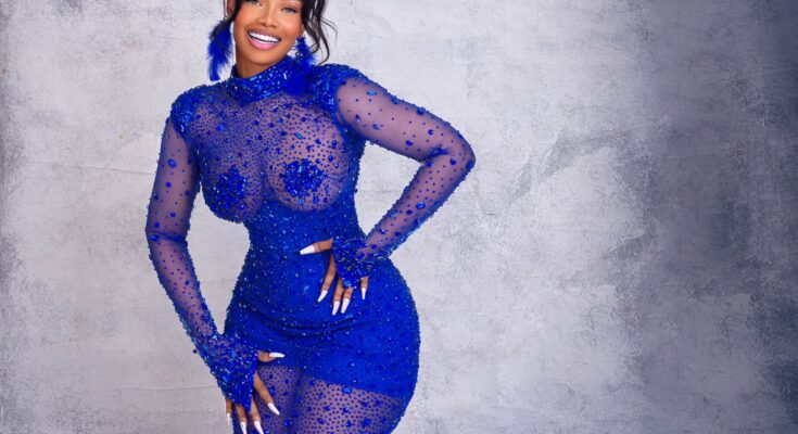 BBNaija Star, Tacha Claims She Paid $20,000 For Her Blue Dress